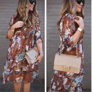 Anthropologie Hemant and Nandita Zeri Floral Midi Dress